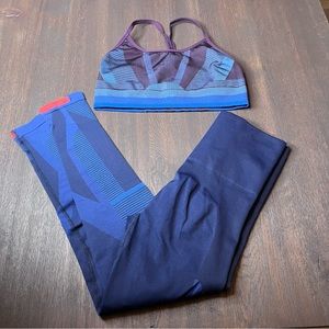 LNDR navy sculpting leggings  - M/L 
& LNDR Lunar Sports Bra in BLACKBERRY - M/L